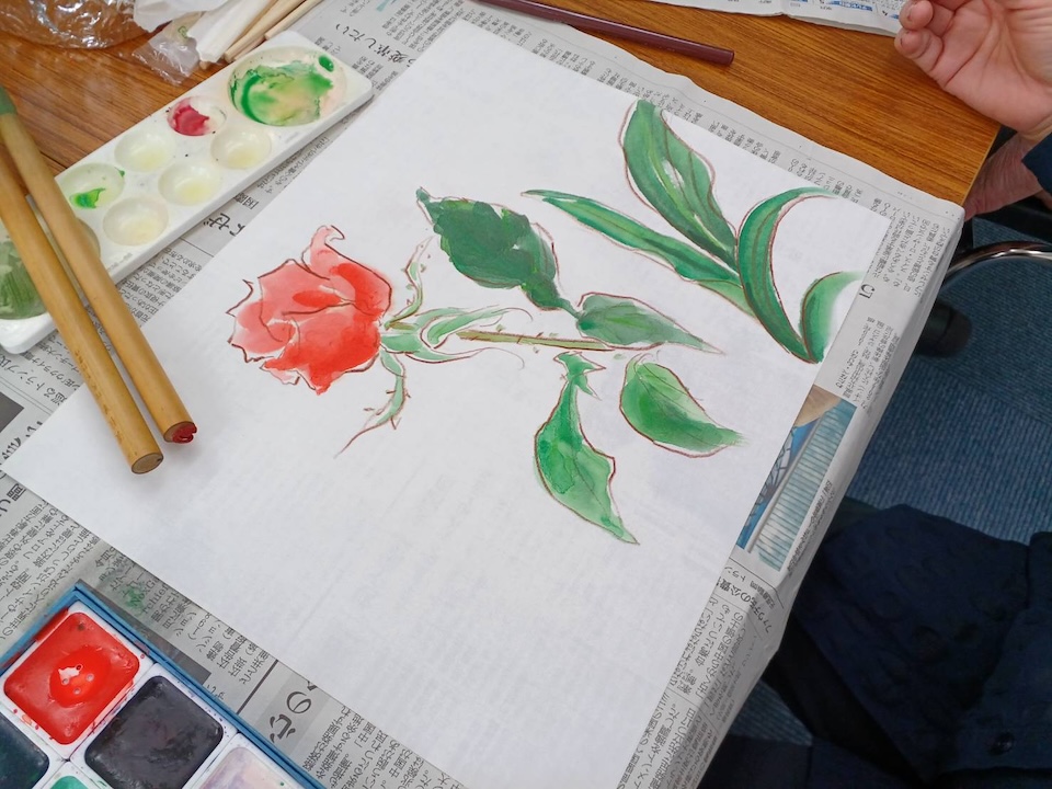 [ くらしネット神奈川：経験豊富な専門家集団 ] 絵手紙教室（初夏の薔薇編）